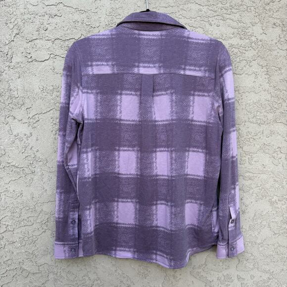 32 Degree Heat Flannel Printed Button Down Layer Shirt, Womens XS Purple Pink - Picture 4 of 4